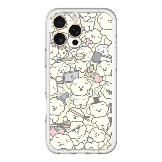 Slim Protection Premium Case with MagSafe［ Mossari Mosao - Fluffy - Beige ］