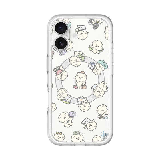 Slim Protection Premium Case with MagSafe［ Mossari Mosao - Lots of Mosao - Clear ］