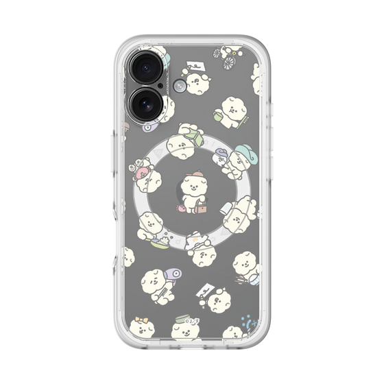 Slim Protection Premium Case with MagSafe［ Mossari Mosao - Lots of Mosao - Clear ］