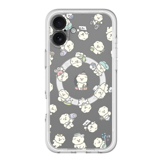 Slim Protection Premium Case with MagSafe［ Mossari Mosao - Lots of Mosao - Clear ］