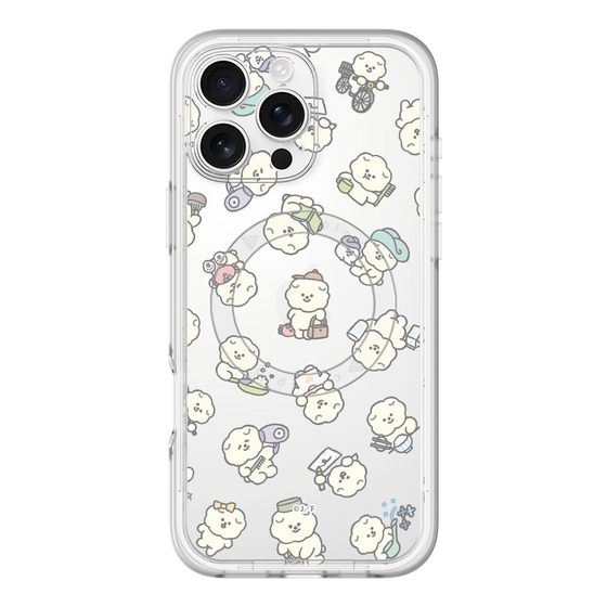 Slim Protection Premium Case with MagSafe［ Mossari Mosao - Lots of Mosao - Clear ］