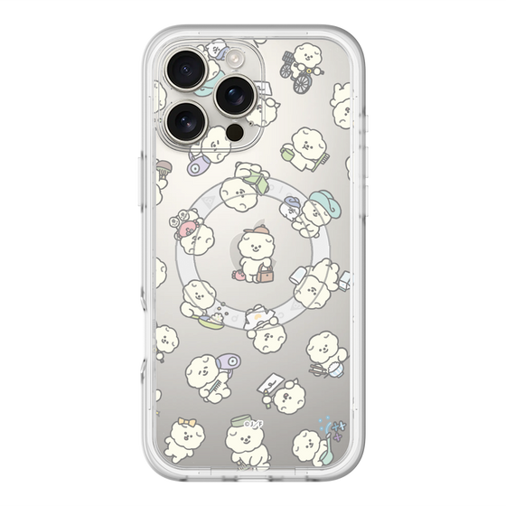 Slim Protection Premium Case with MagSafe［ Mossari Mosao - Lots of Mosao - Clear ］