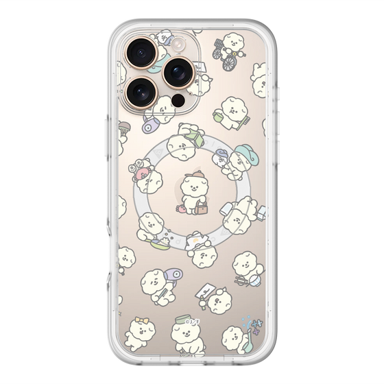 Slim Protection Premium Case with MagSafe［ Mossari Mosao - Lots of Mosao - Clear ］