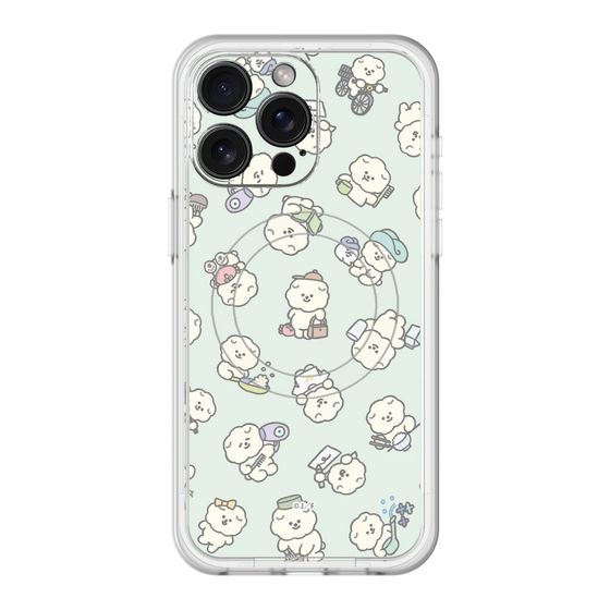 Slim Protection Premium Case with MagSafe［ Mossari Mosao - Lots of Mosao - Green ］