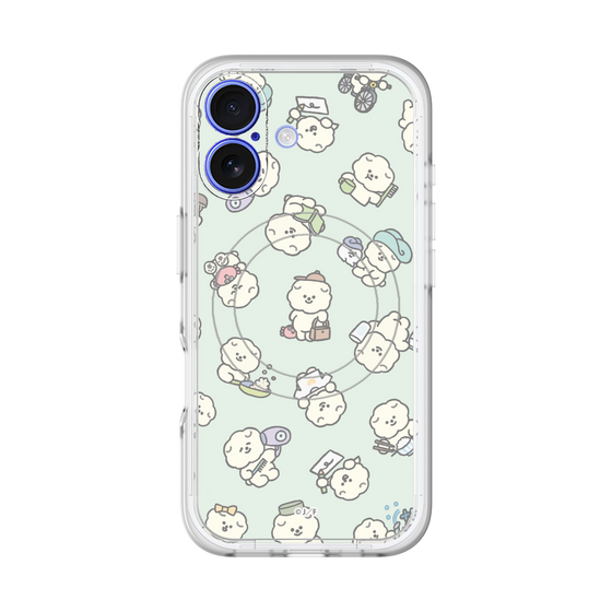 Slim Protection Premium Case with MagSafe［ Mossari Mosao - Lots of Mosao - Green ］