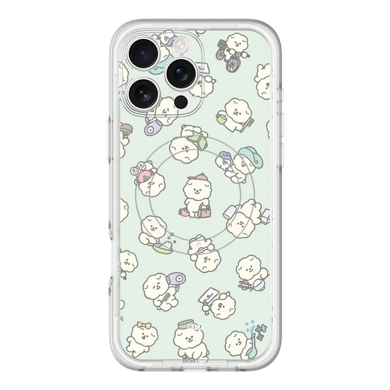 Slim Protection Premium Case with MagSafe［ Mossari Mosao - Lots of Mosao - Green ］