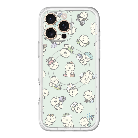 Slim Protection Premium Case with MagSafe［ Mossari Mosao - Lots of Mosao - Green ］