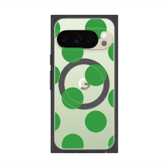 Premium Square Case with Pixelsnap［ Simple Dot - Green ］
