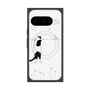 Premium Square Case with Pixelsnap［ Calico Cat Peeking with Curiosity ］