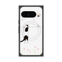 Premium Square Case with Pixelsnap［ Calico Cat Peeking with Curiosity ］
