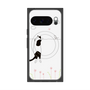Premium Square Case with Pixelsnap［ Calico Cat Peeking with Curiosity ］