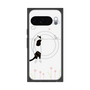 Premium Square Case with Pixelsnap［ Calico Cat Peeking with Curiosity ］