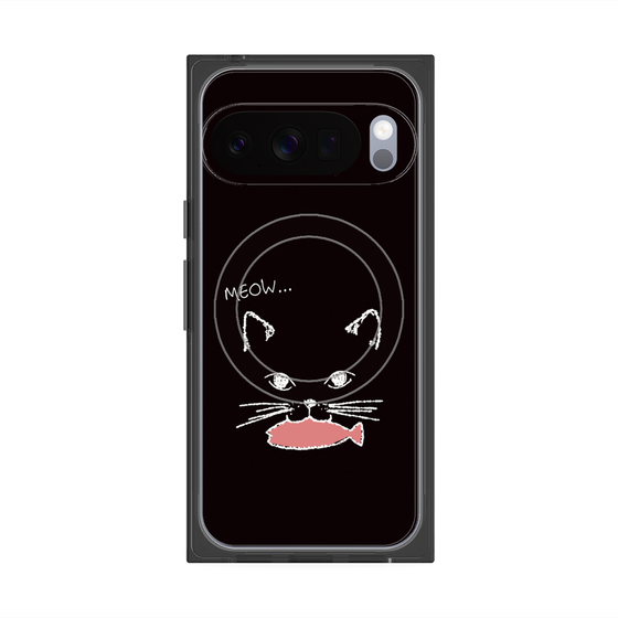 Premium Square Case with Pixelsnap［ Very Greedy Cat - Black ］