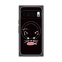 Premium Square Case with Pixelsnap［ Very Greedy Cat - Black ］