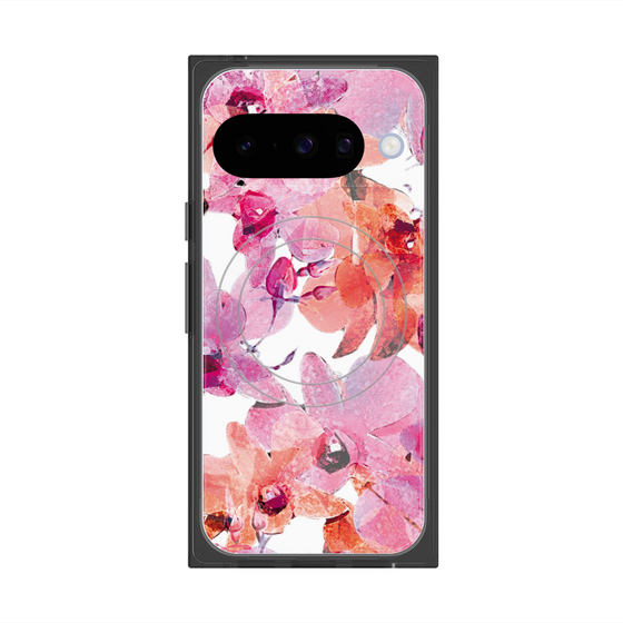 Premium Square Case with Pixelsnap［ Art Flower Orchid ］