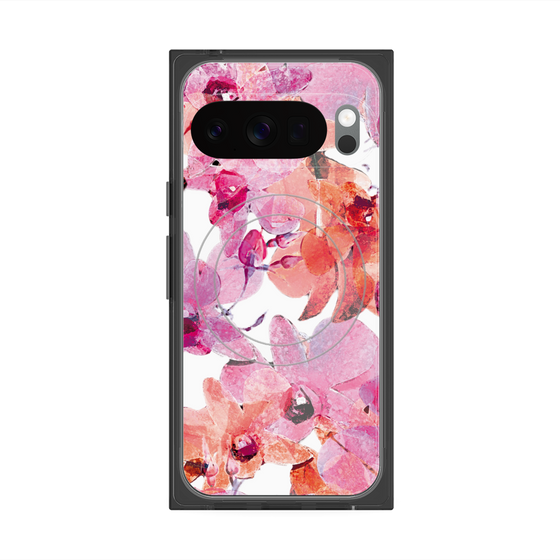 Premium Square Case with Pixelsnap［ Art Flower Orchid ］