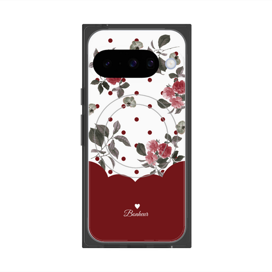 Premium Square Case with Pixelsnap［ Twin Dot Flower - Red ］