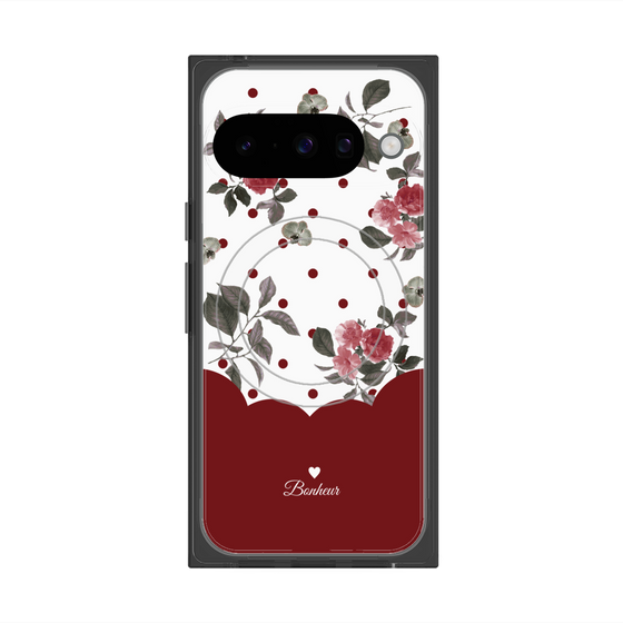 Premium Square Case with Pixelsnap［ Twin Dot Flower - Red ］