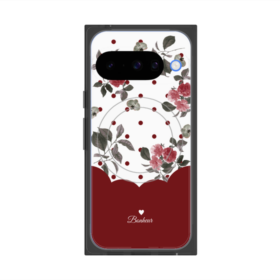 Premium Square Case with Pixelsnap［ Twin Dot Flower - Red ］