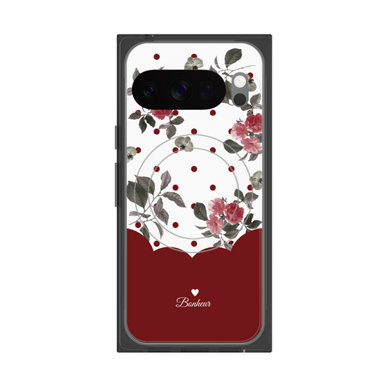 Premium Square Case with Pixelsnap［ Twin Dot Flower - Red ］