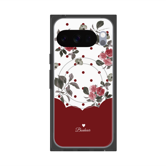 Premium Square Case with Pixelsnap［ Twin Dot Flower - Red ］