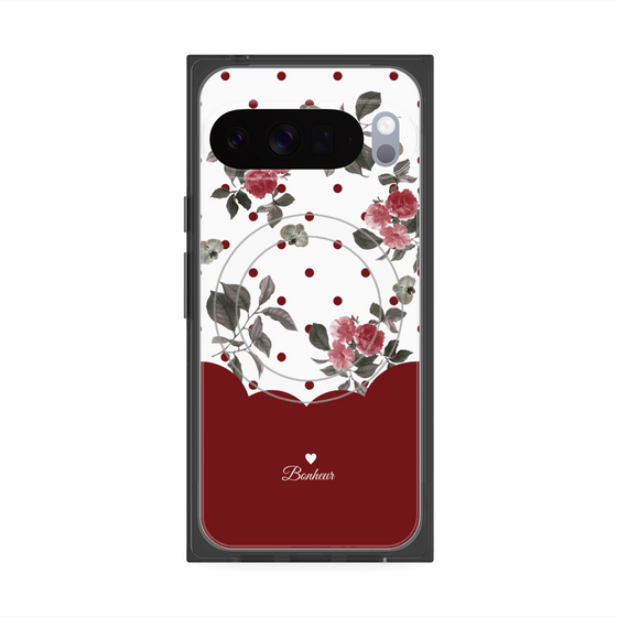 Premium Square Case with Pixelsnap［ Twin Dot Flower - Red ］