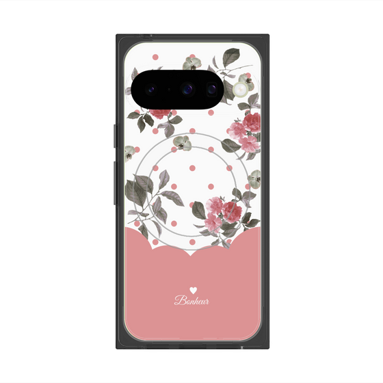 Premium Square Case with Pixelsnap［ Twin Dot Flower - Pink ］
