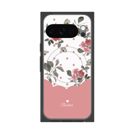 Premium Square Case with Pixelsnap［ Twin Dot Flower - Pink ］