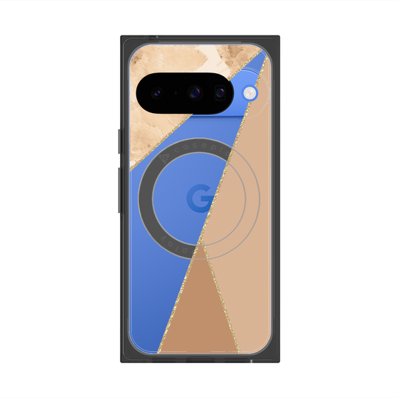 Premium Square Case with Pixelsnap［ Marble Triangle Palette - Beige ］