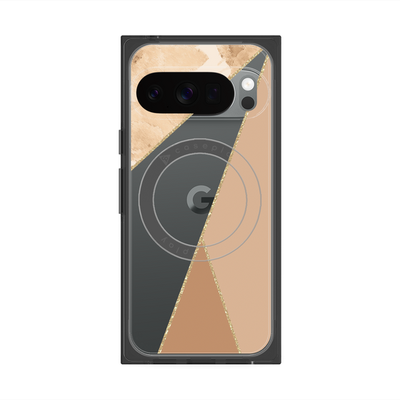 Premium Square Case with Pixelsnap［ Marble Triangle Palette - Beige ］