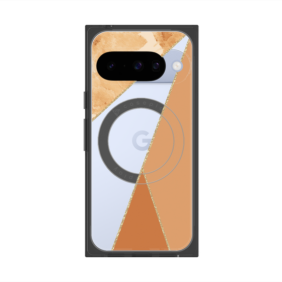 Premium Square Case with Pixelsnap［ Marble Triangle Palette - Orange ］