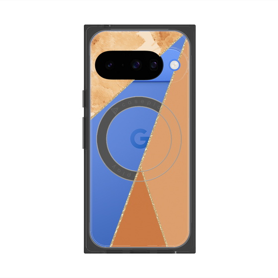 Premium Square Case with Pixelsnap［ Marble Triangle Palette - Orange ］