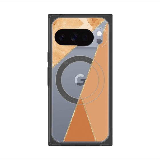 Premium Square Case with Pixelsnap［ Marble Triangle Palette - Orange ］