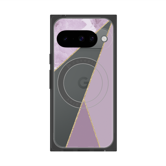 Premium Square Case with Pixelsnap［ Marble Triangle Palette - Purple ］