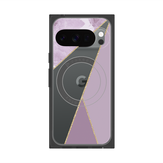 Premium Square Case with Pixelsnap［ Marble Triangle Palette - Purple ］