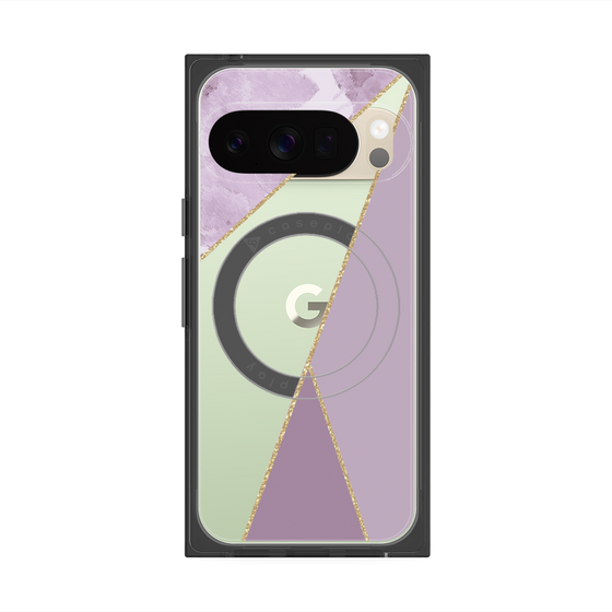 Premium Square Case with Pixelsnap［ Marble Triangle Palette - Purple ］