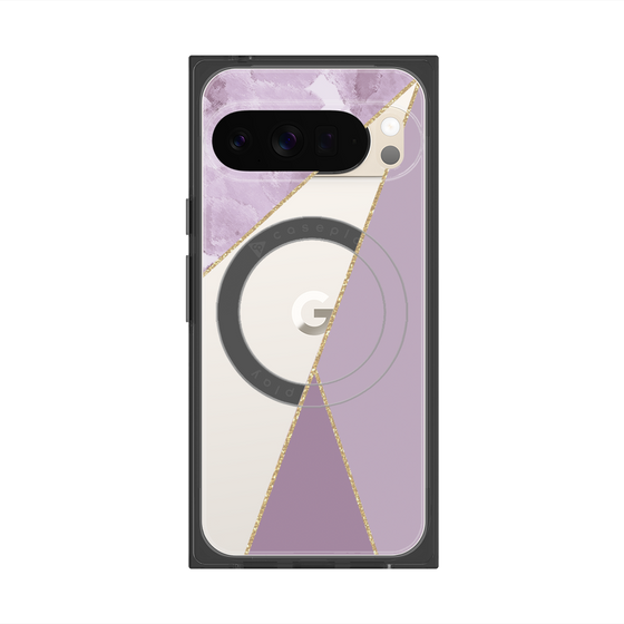 Premium Square Case with Pixelsnap［ Marble Triangle Palette - Purple ］