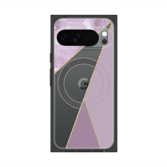 Premium Square Case with Pixelsnap［ Marble Triangle Palette - Purple ］