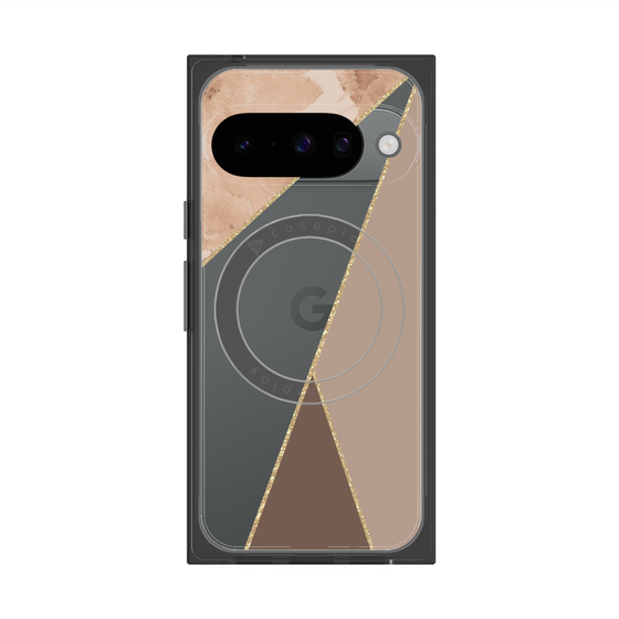 Premium Square Case with Pixelsnap［ Marble Triangle Palette - Brown ］