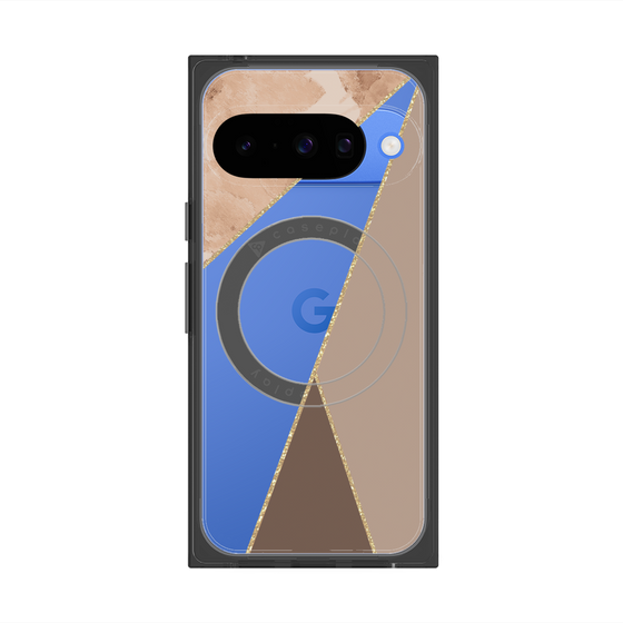 Premium Square Case with Pixelsnap［ Marble Triangle Palette - Brown ］