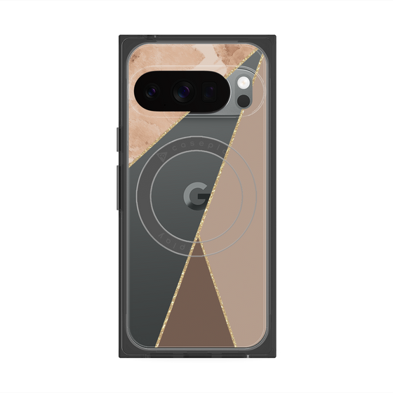 Premium Square Case with Pixelsnap［ Marble Triangle Palette - Brown ］