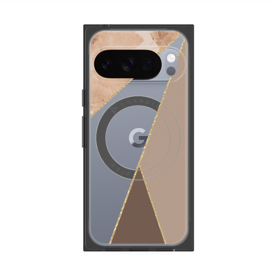 Premium Square Case with Pixelsnap［ Marble Triangle Palette - Brown ］