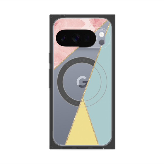 Premium Square Case with Pixelsnap［ Marble Triangle Palette - Mix ］