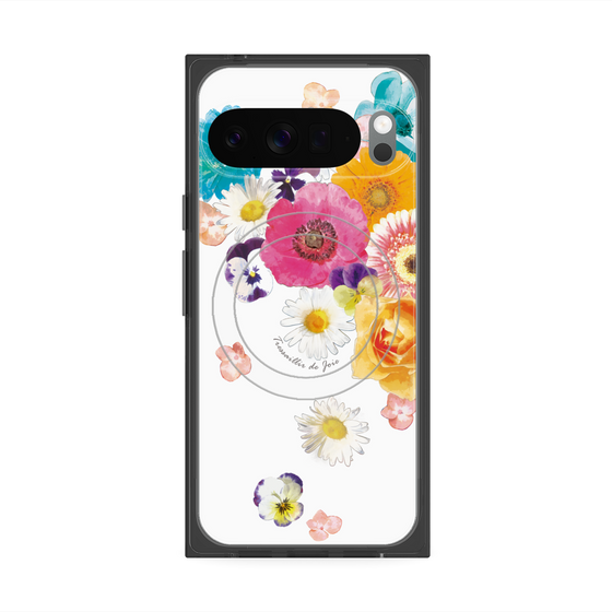 Premium Square Case with Pixelsnap［ Flower Shower ］