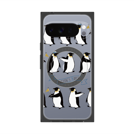 Premium Square Case with Pixelsnap［ Cute Penguin March ］