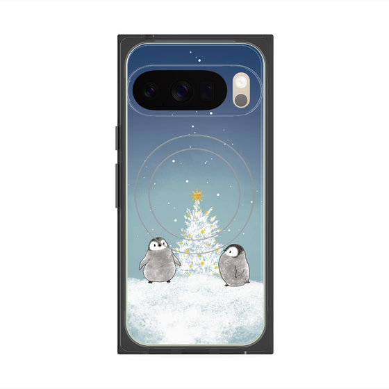 Premium Square Case with Pixelsnap［ Quiet Penguin Night ］