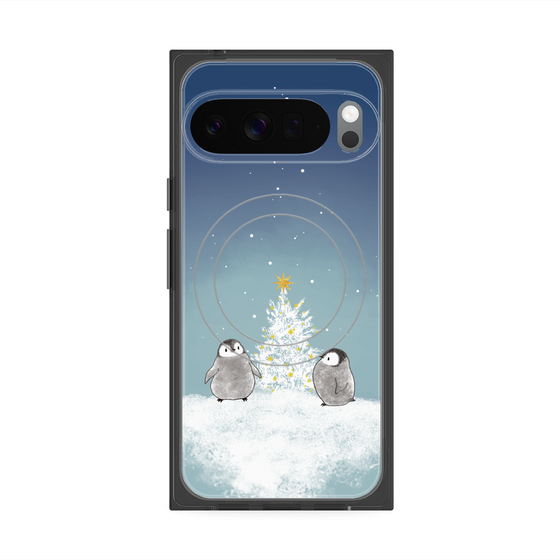 Premium Square Case with Pixelsnap［ Quiet Penguin Night ］