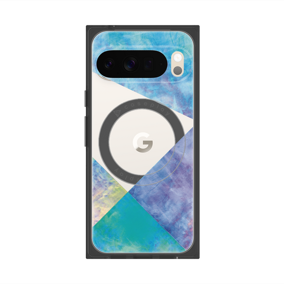 Premium Square Case with Pixelsnap［ Sunrise Pastel Palette - Blue ］