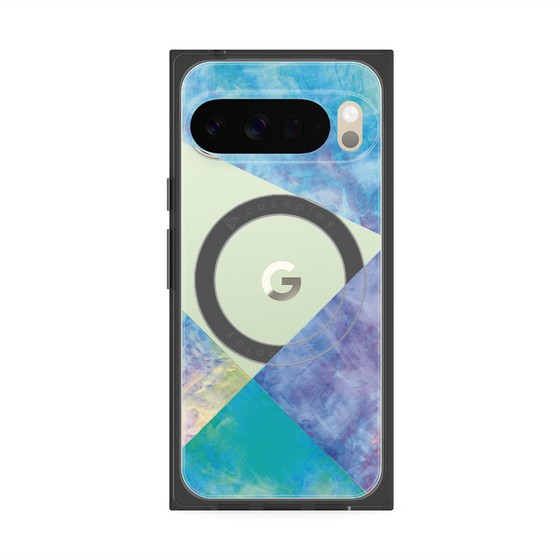 Premium Square Case with Pixelsnap［ Sunrise Pastel Palette - Blue ］