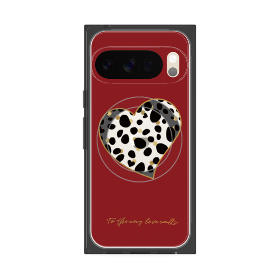 Premium Square Case with Pixelsnap［ Dalmatian Heart ］